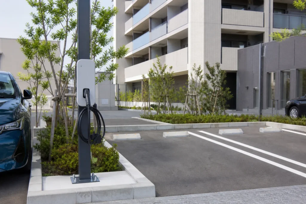 マンションの平置き駐車場